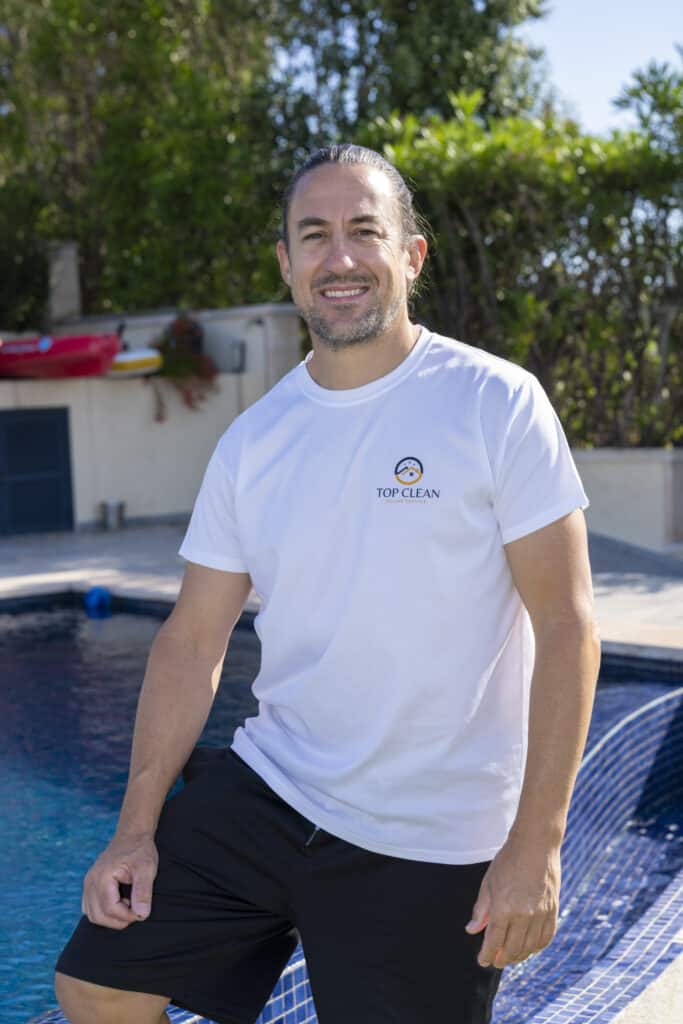 a man in a white shirt